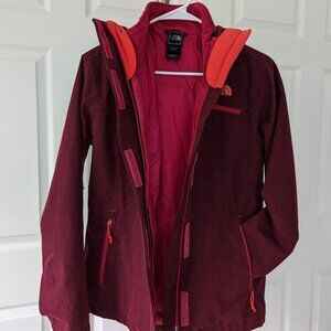 North Face Triclimate Hyvent Jacket - Maroon (S)